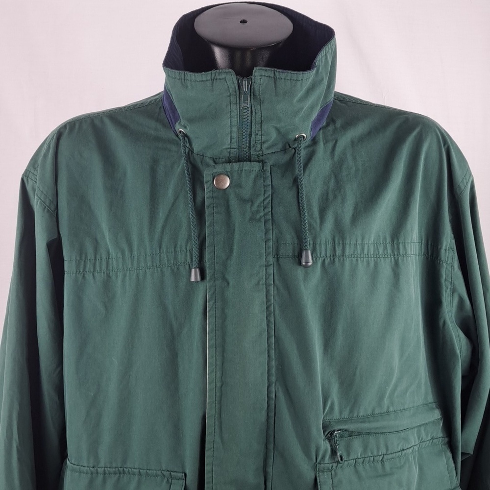G.H.Bass & Co multipocket dark green XL full zip windbreaker bomber jacket